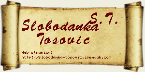Slobodanka Tošović vizit kartica